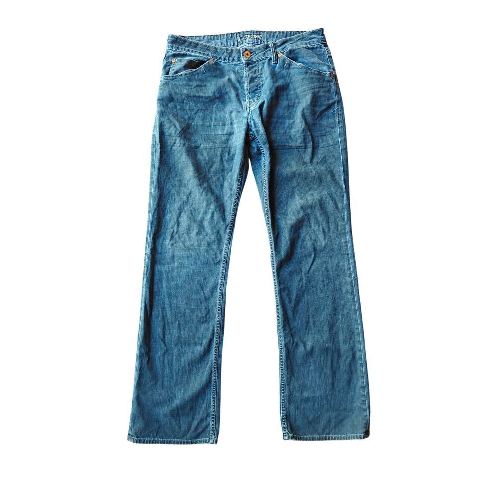 Hudson Jeans Womens 34 Light Wash Button Fly Flap Pocket Stretch Denim